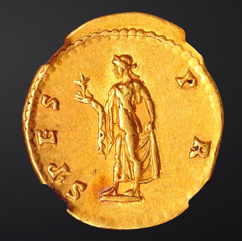 Moeda Romana Aureus de Hadrian (117-138 dC) certificada NGC. – imagem 2