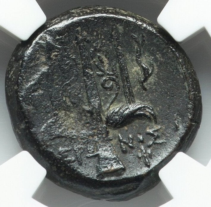 Moeda Grega de Siracusa com Poseidon. Hieron II (ca. 275-215 aC) Pose – imagem 2