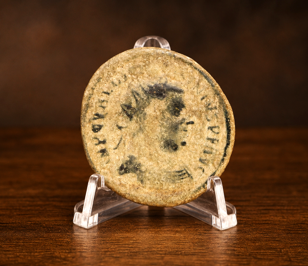 Moeda Romana Radiado de Bronze de Licínio I, Casa da Moeda Indeterminada (321 a 324 d.C.) – imagem 2