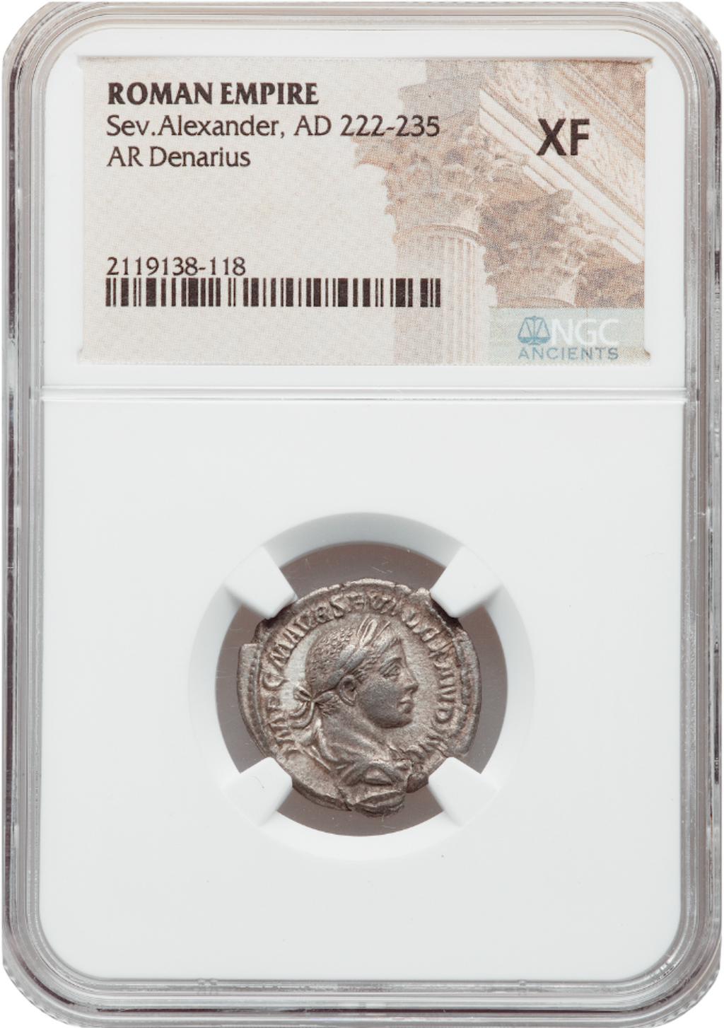 Moeda Romana Denarius de Alexandre Severo (222-235 dC) – imagem 1