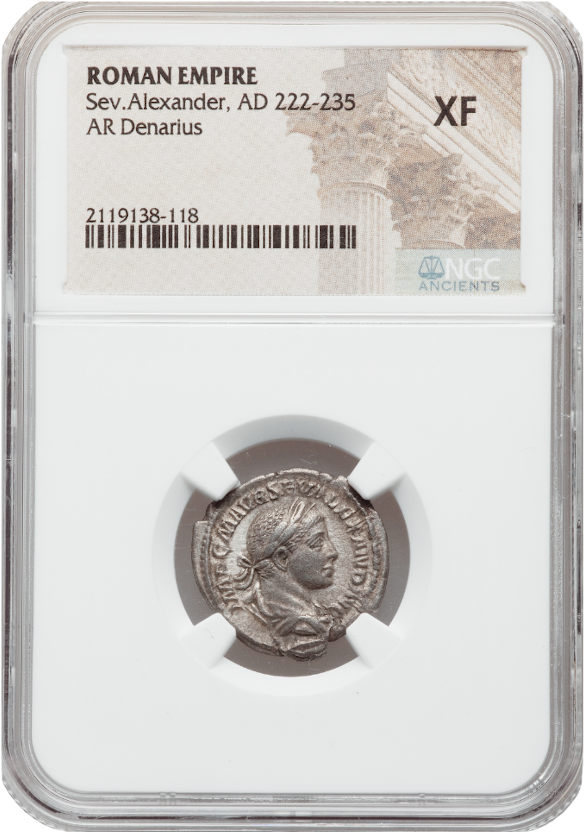 Moeda Romana Denarius de Alexandre Severo (222-235 dC) – imagem 1