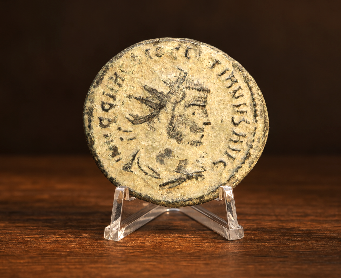 Moeda Romana Antoniniano de Diocleciano, Siscia (293–295 d.C.) – imagem 1