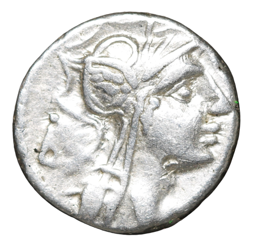Moeda Romana Republicana Escassa Denário de D. Junius Silanus (91 aC) – imagem 1