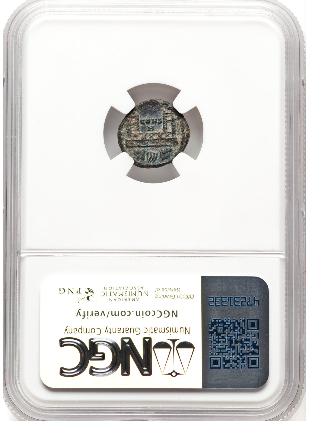 Moeda Romana Rara de Constantino O Grande - comemorativa da Ponte Mílvia (c. 330 dC) Certificada NGC – imagem 3