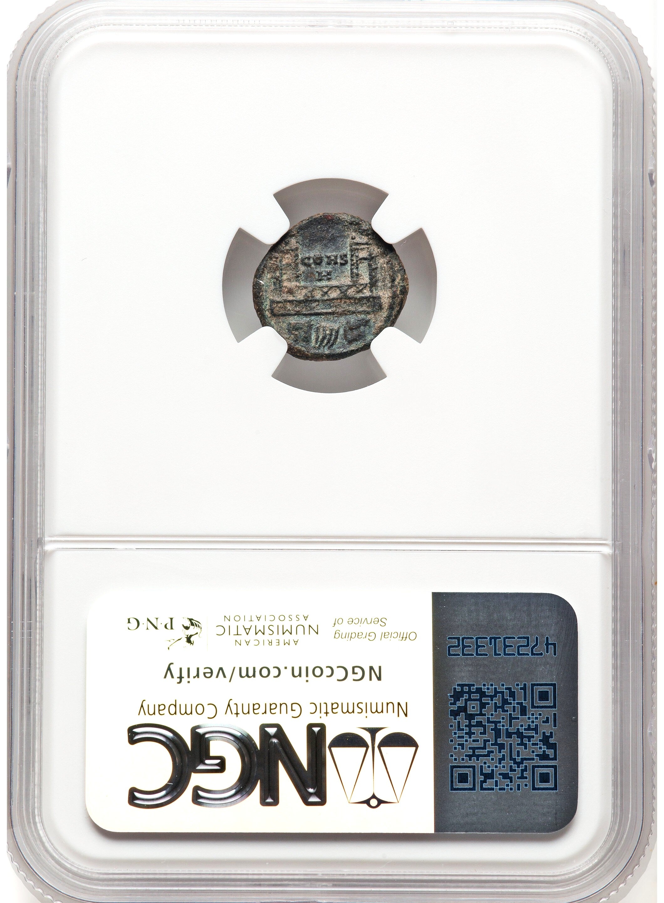 Moeda Romana Rara de Constantino O Grande - comemorativa da Ponte Mílvia (c. 330 dC) Certificada NGC – imagem 3
