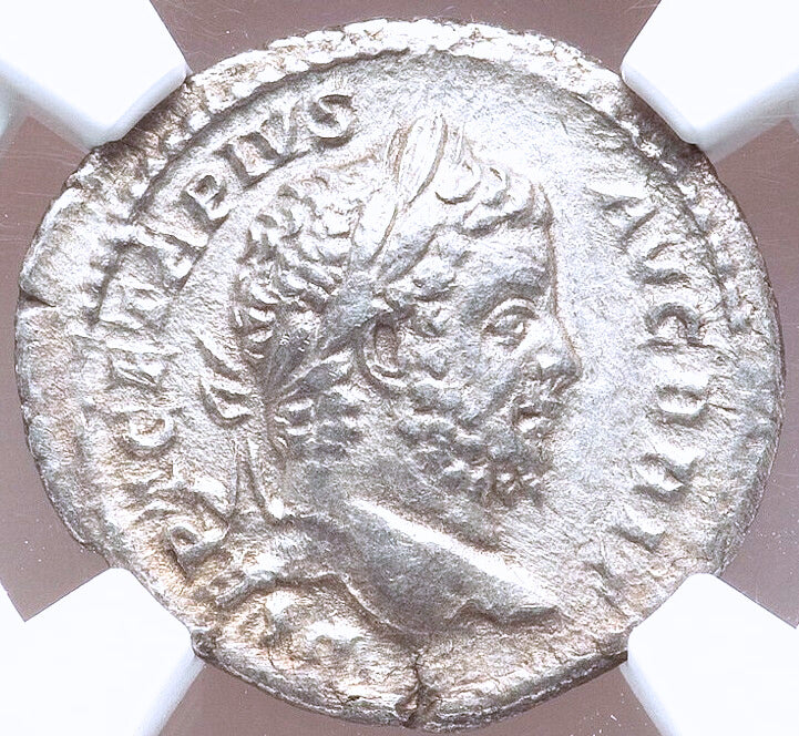 Moeda Romana Denarius raro de Geta (Augusto, 209-212 dC) – imagem 1