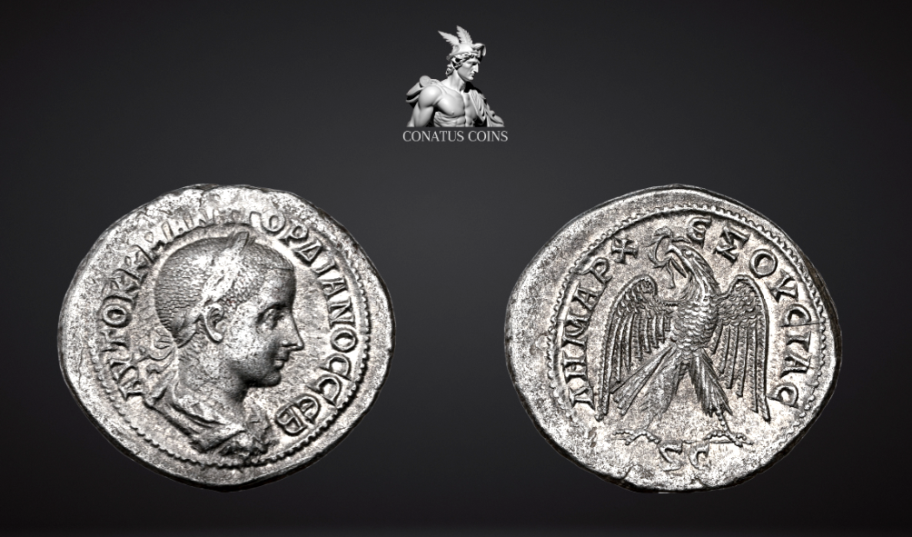Moeda Romana Provincial Tetradracma de Gordian III (238-240 dC) – imagem 3