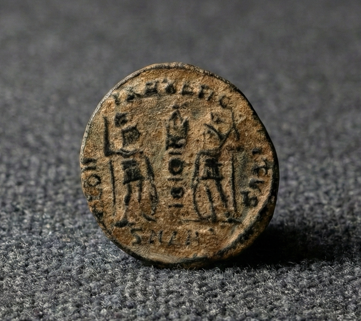 Moeda Romana Nummus de Constantino II (Flavius Claudius Constantinus) (Caesar, 317–337 d.C.) – imagem 2