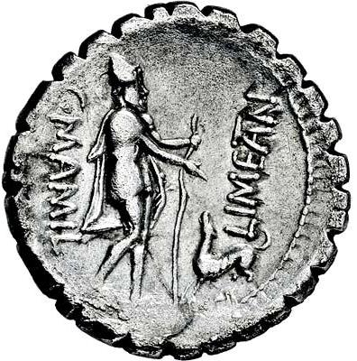 Denário republicano de C. Mamilius Limetanus (82 aC) – imagem 3