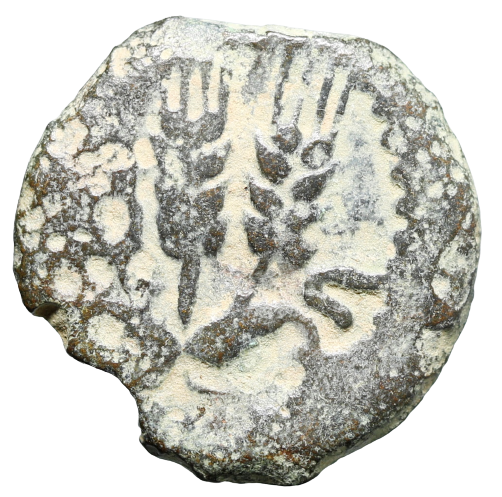 Moeda judia "Bíblica" de Agrippa I (37-43 CE). Dinastia Herodiana. – imagem 1
