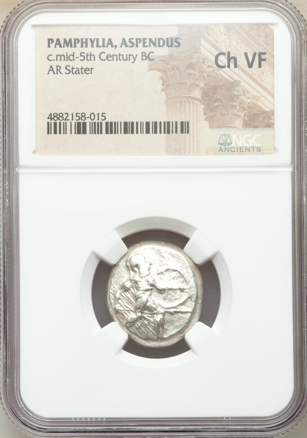 Moeda Grega Stater da Pamphylia, Aspendus (circa 500 aC) Cert. NGC – imagem 2