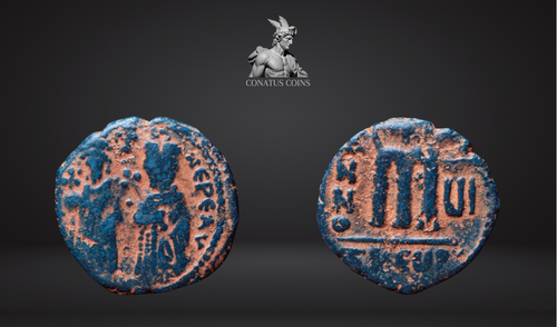 Moeda Bizantina Follis de Phocas (602-610 dC). – imagem 1