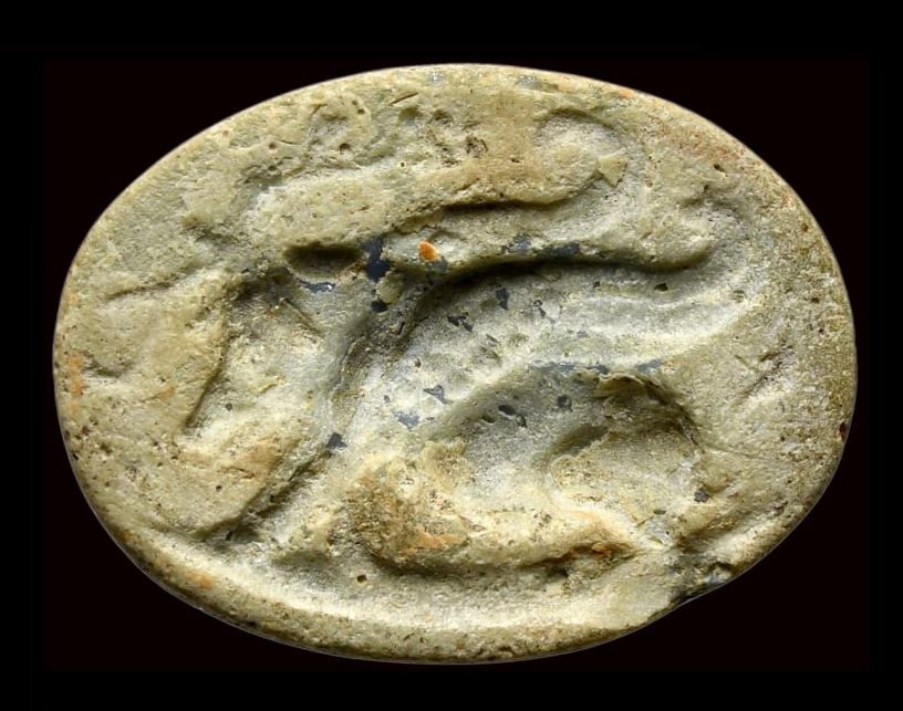 Artefato Raro entalhe em vidro romano (100-200 dC). – imagem 1