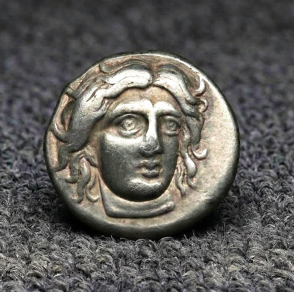 Moeda Grega Didracma de Rodes (340-316 a.C.) – imagem 1