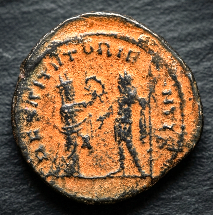 Moeda Romana Antoninian Ae de Valerian I (253-260 dC) – imagem 1