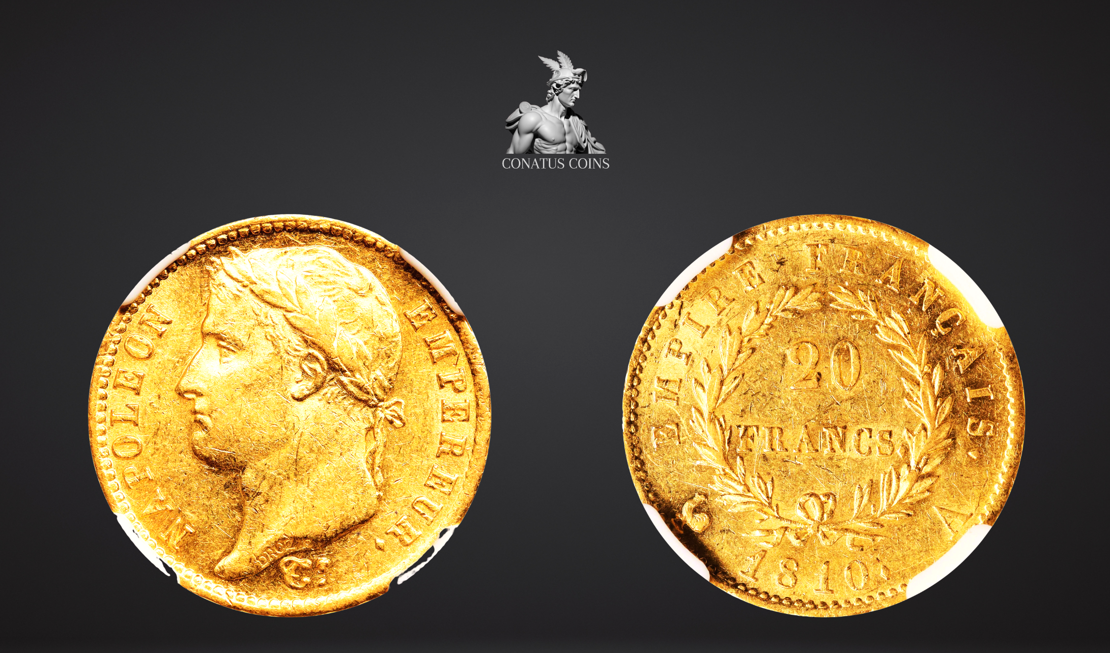 Moeda francesa escassa 20 francos (ouro) de Napoleão Bonaparte como Imperador da França (1804-1814; 1815) – imagem 5