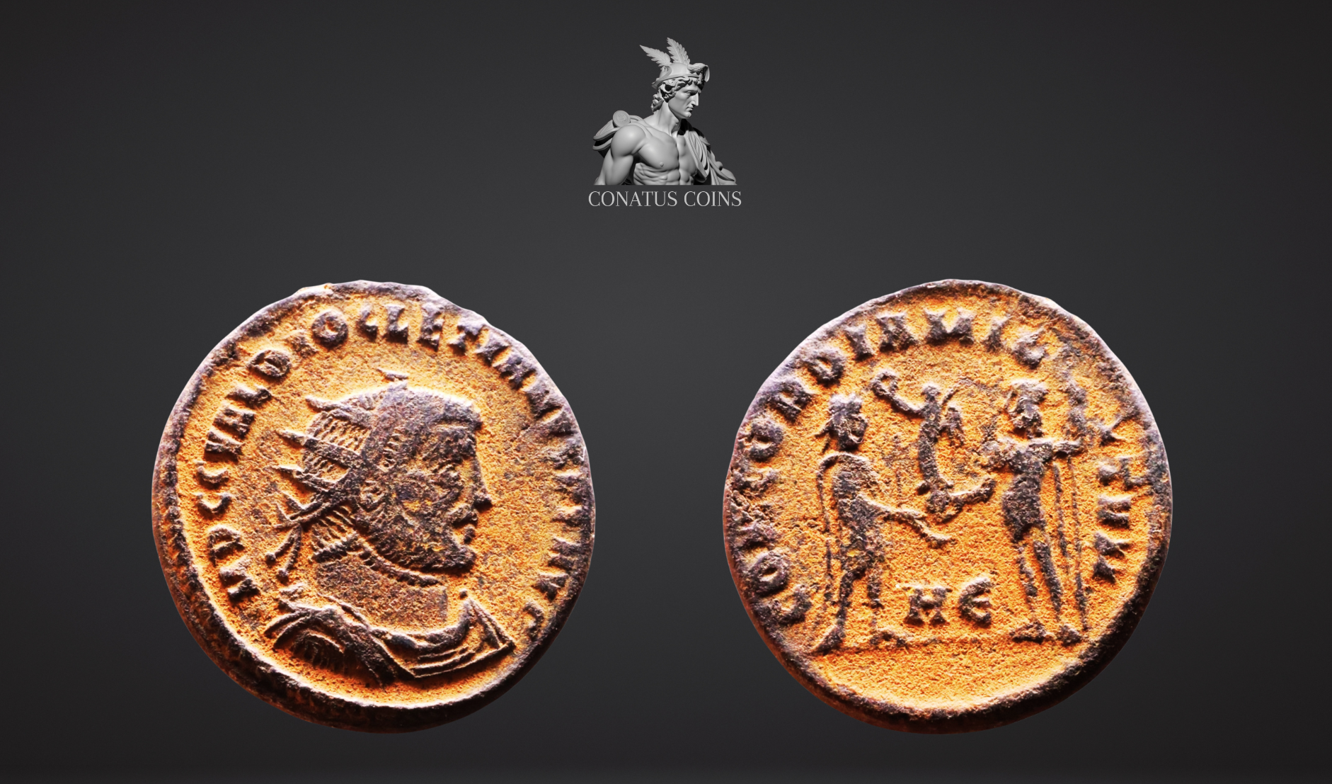 Moeda Romana Antoniniano de Diocletianus (284–305 dC) – imagem 1