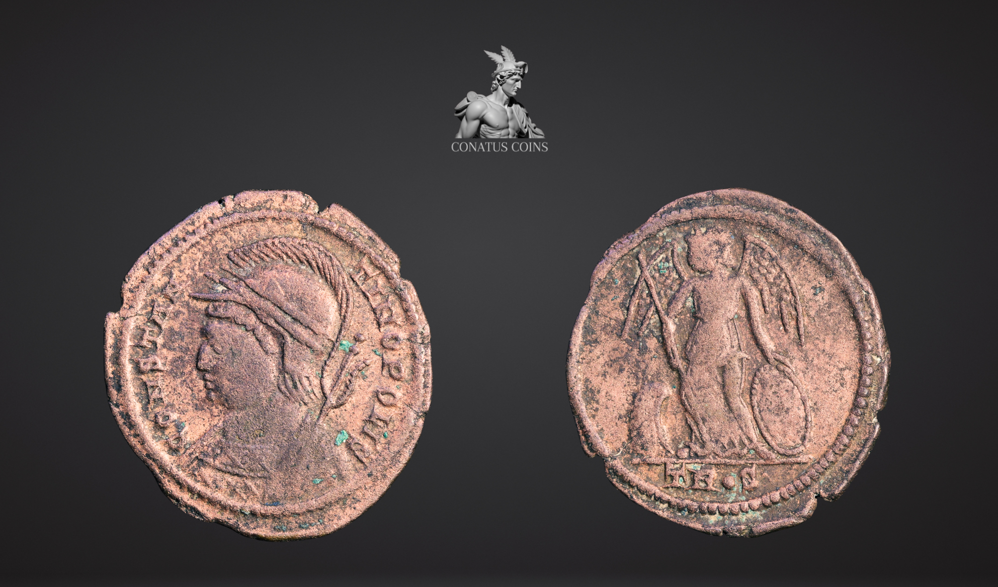 Moeda Romana Comemorativa de Constantinopolis (sob Constantinus I) (332-333 dC) – imagem 1