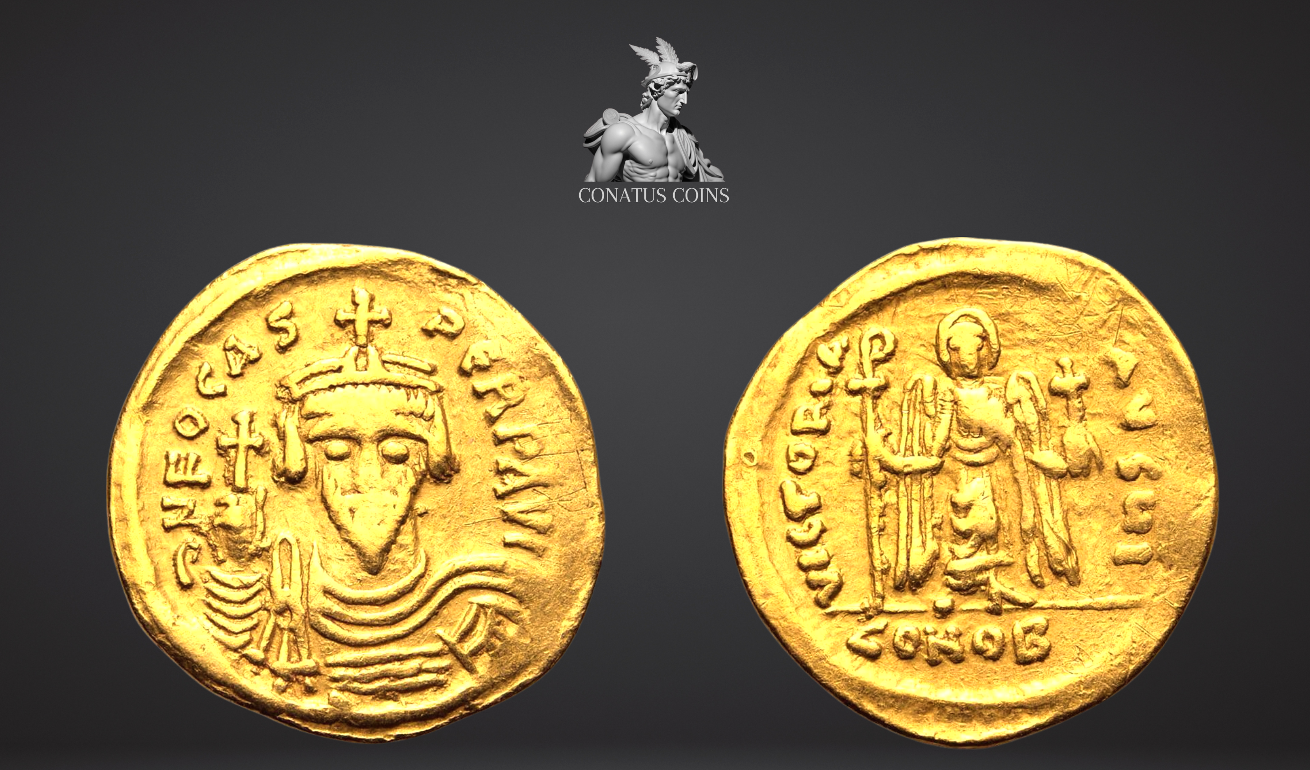 Moeda Bizantina Solidus (Ouro) de Focas (602-610 d.C.) – imagem 1