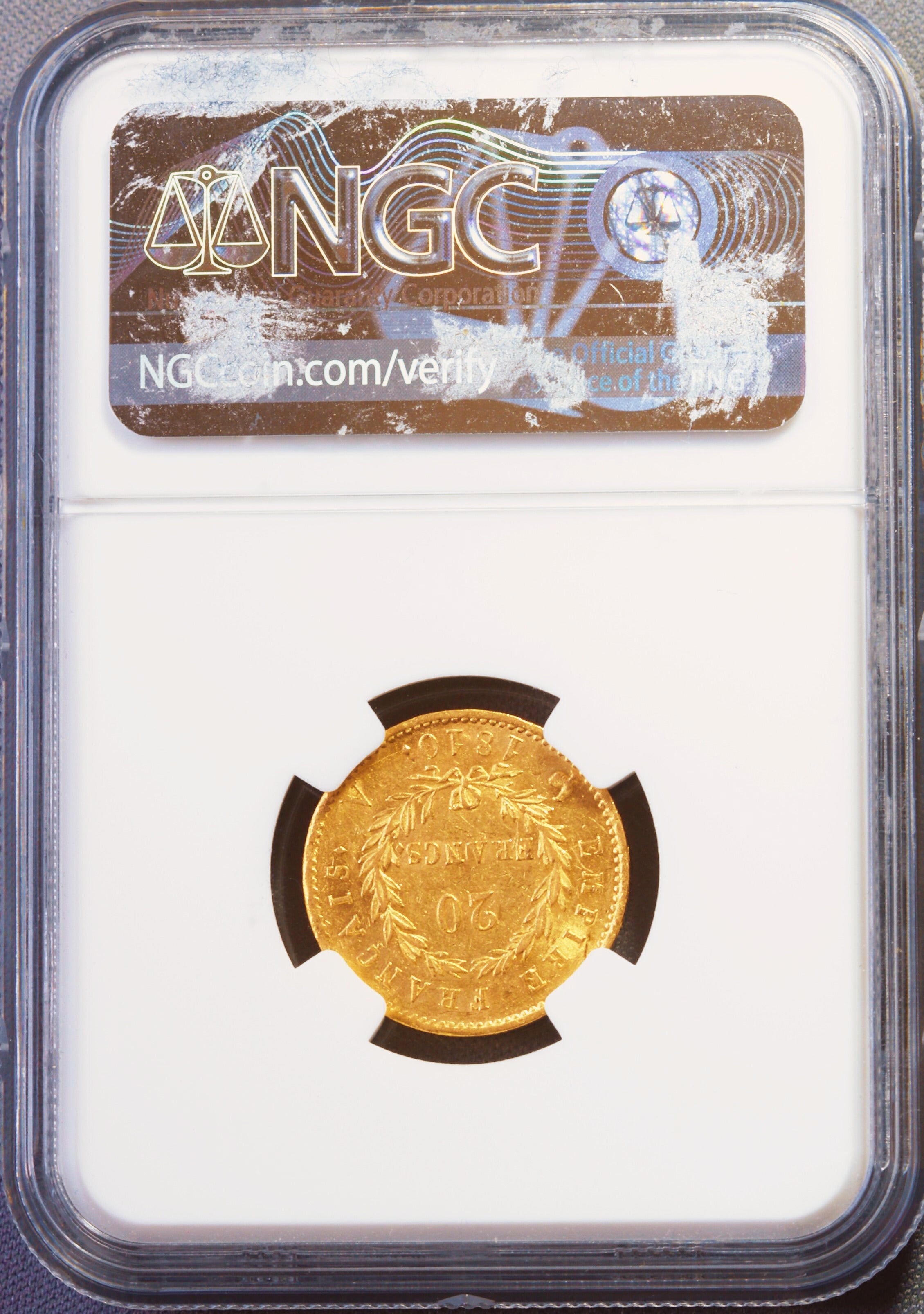 Moeda francesa escassa 20 francos (ouro) de Napoleão Bonaparte como Imperador da França (1804-1814; 1815) – imagem 3