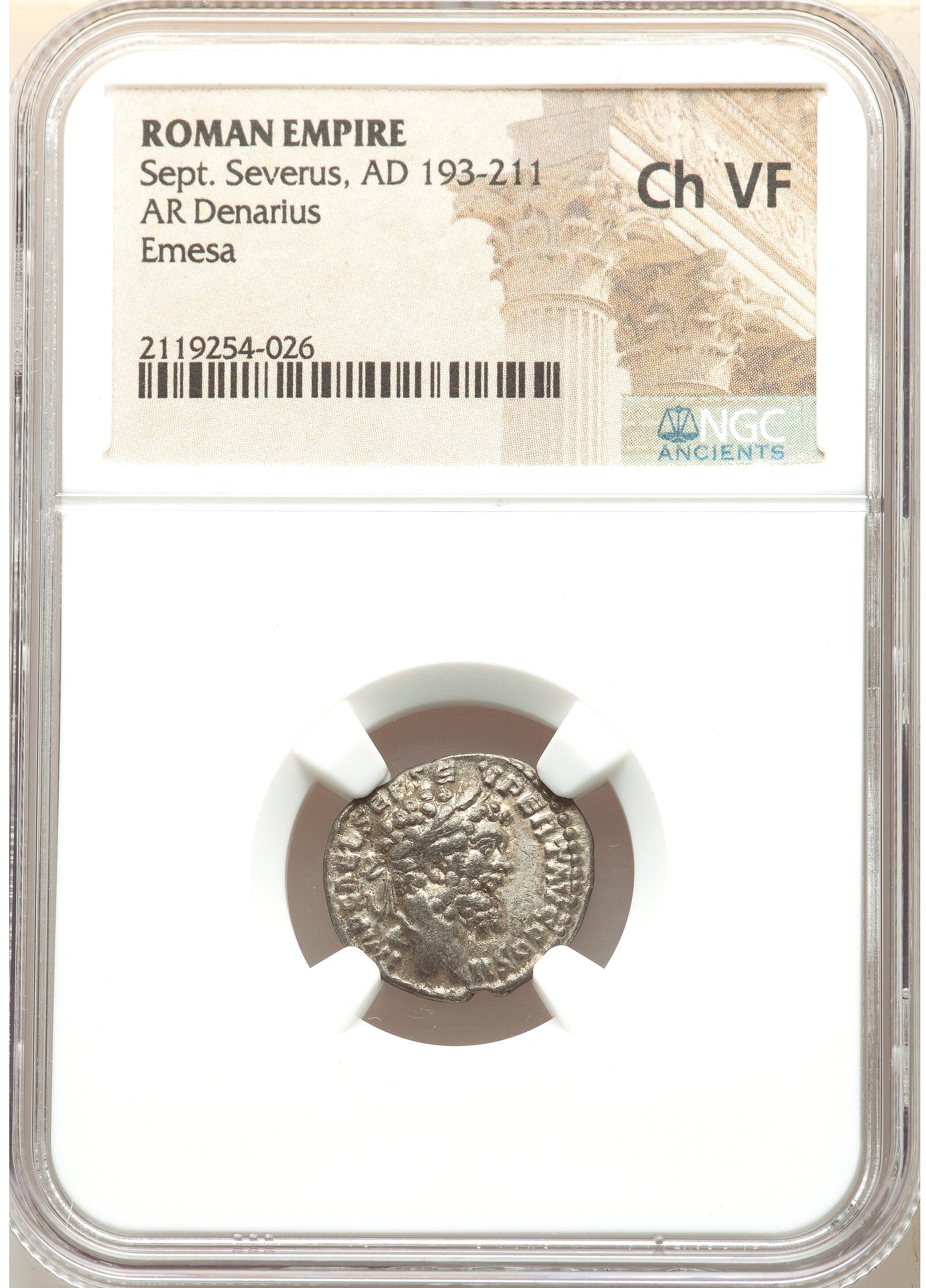 Moeda Romana escasso Denarius de Septimius Severus (193-211 dC) – imagem 2