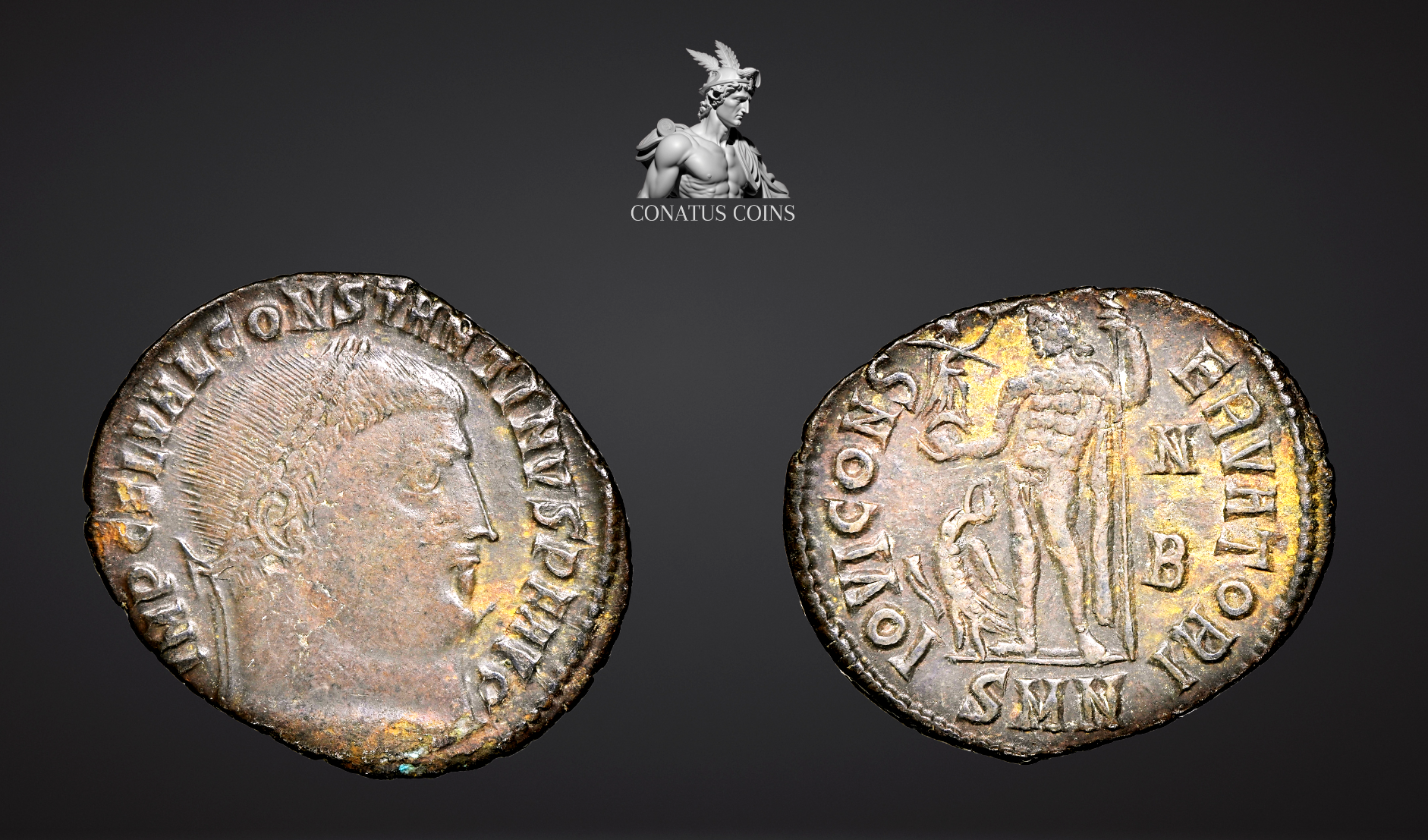 Moeda Romana Grande Follis de Constantino I, o Grande (307-337 dC) – imagem 1